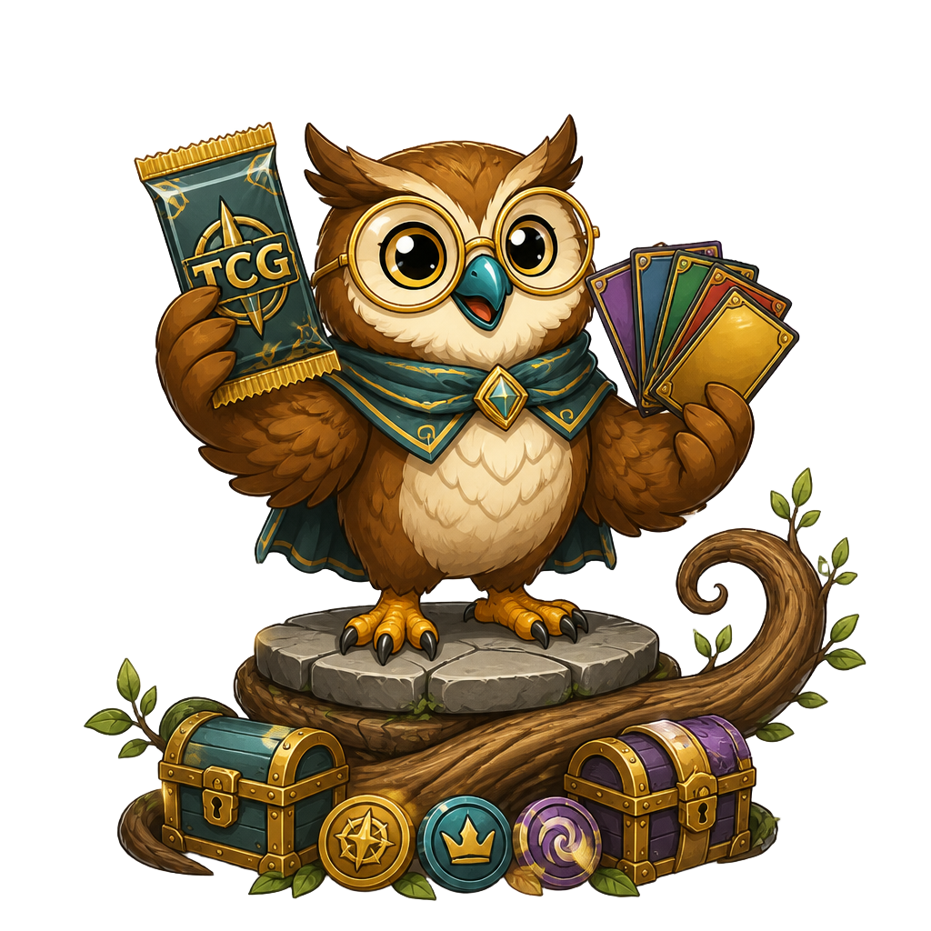 Hibou collectionneur de cartes TCG